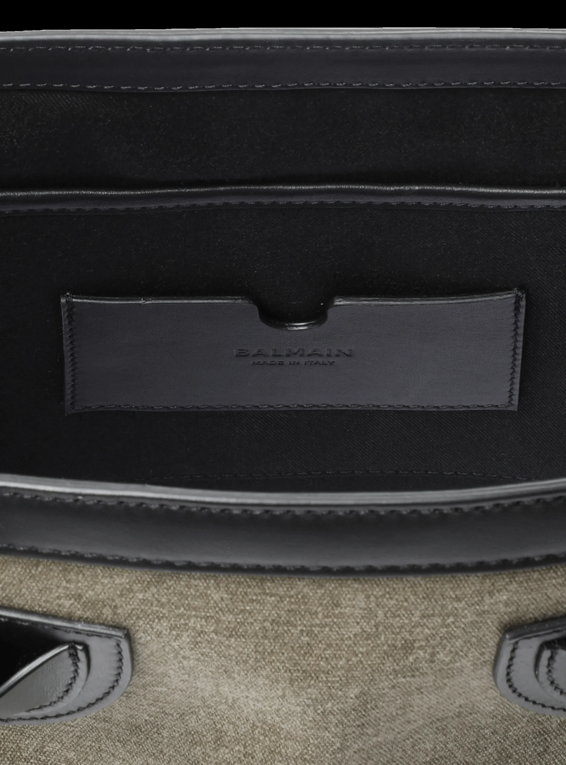 Canvas B-Army 26 Bag With Leather Panels-Balmain Fashion