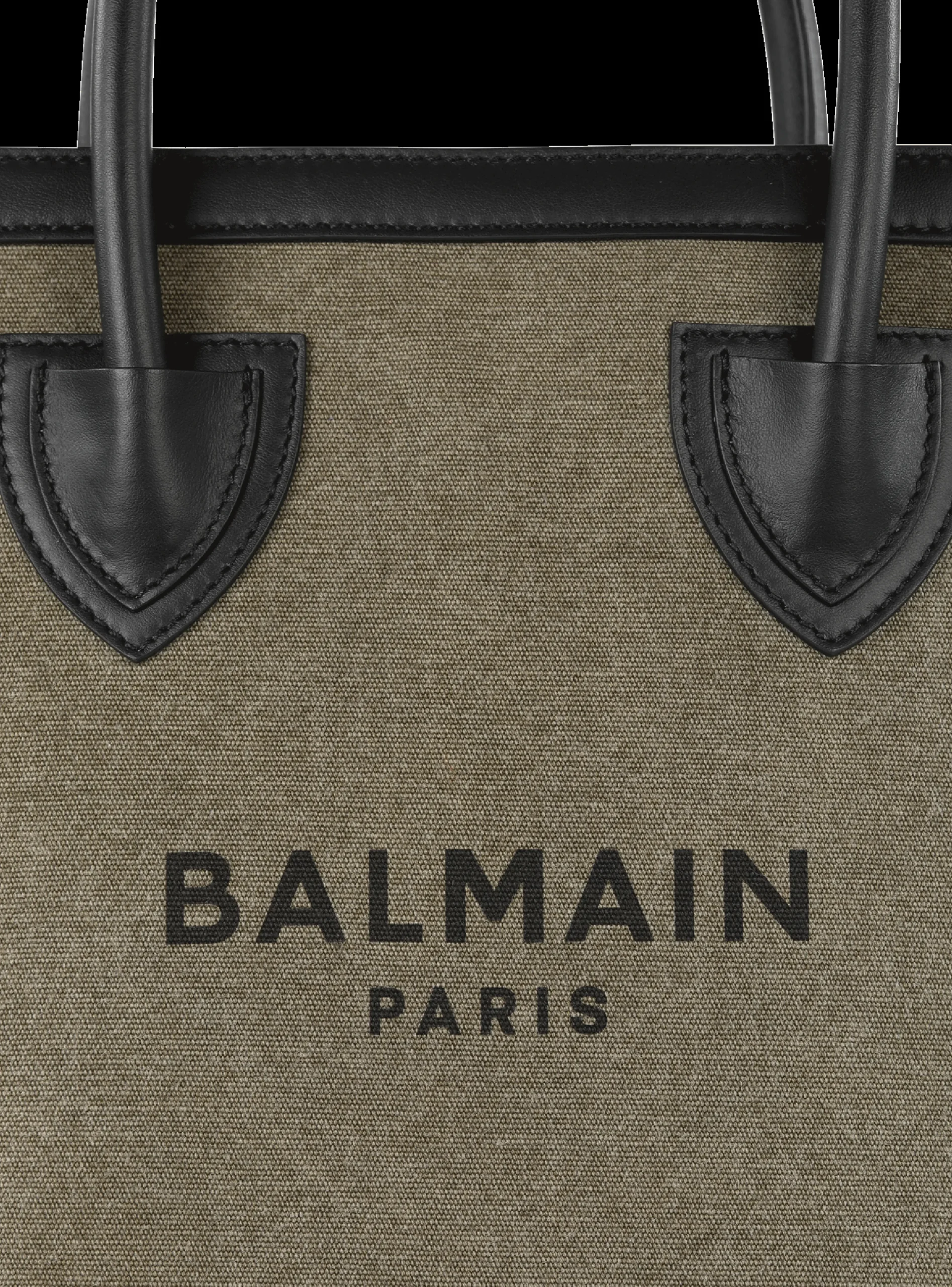 Canvas B-Army 26 Bag With Leather Panels-Balmain Fashion