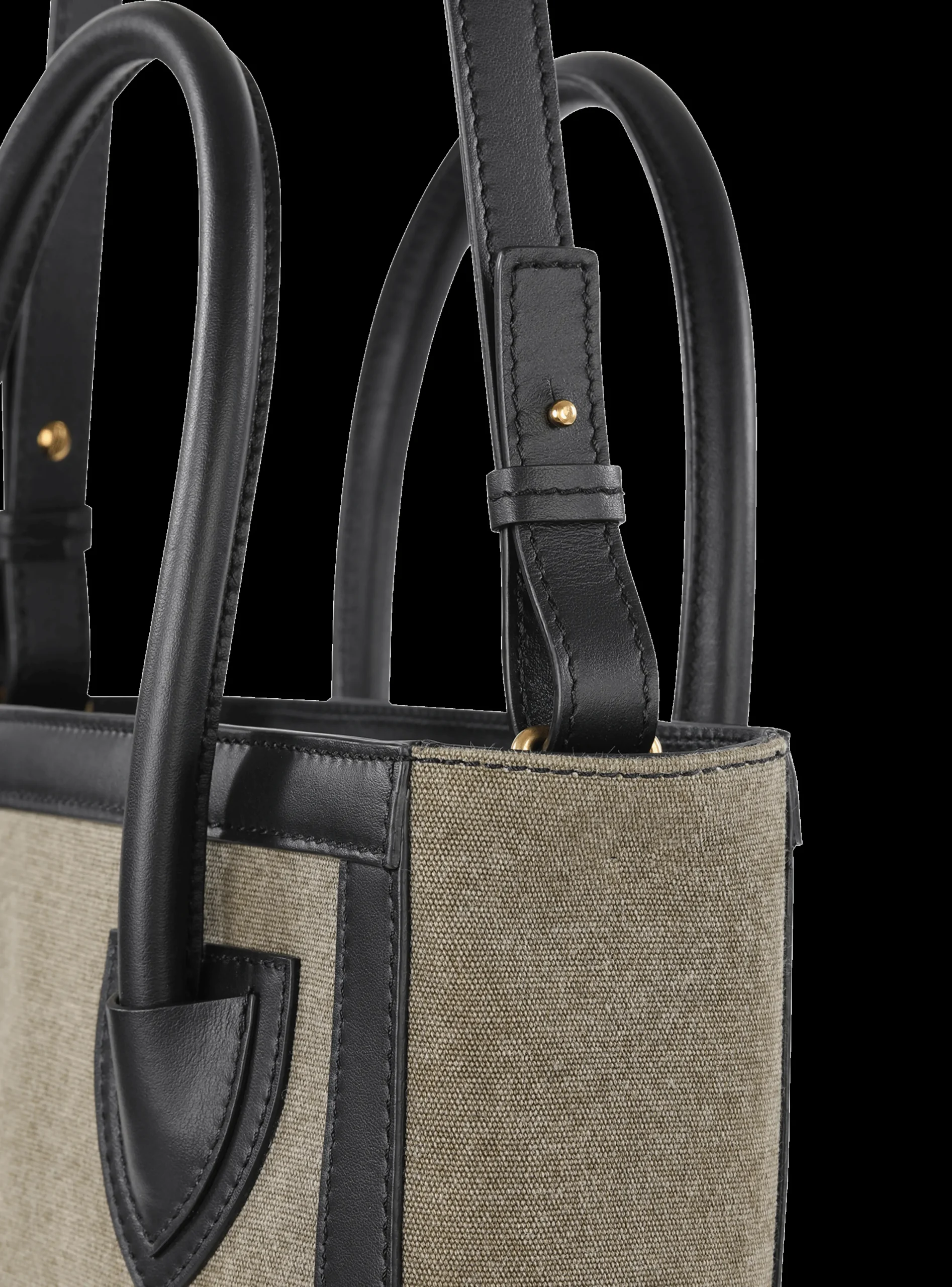 Canvas B-Army 26 Bag With Leather Panels-Balmain Fashion