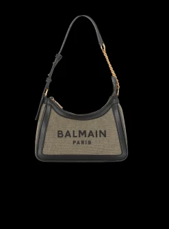 Canvas B-Army Handbag With Leather Panels-Balmain Fashion