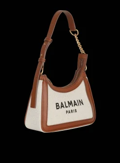 Canvas B-Army Handbag With Leather Panels-Balmain Store