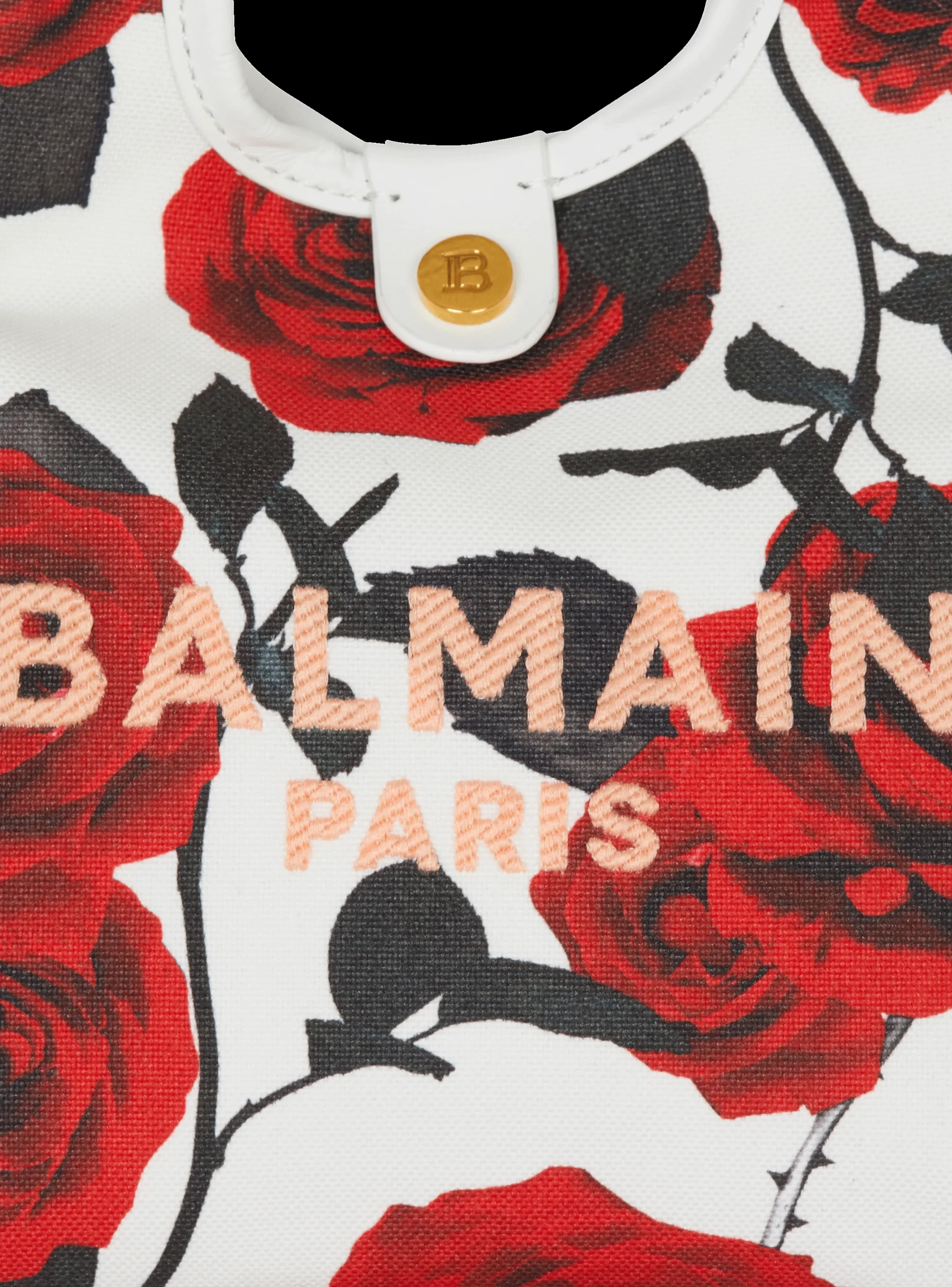 Canvas B-Army Mini Grocery Bag With A Roses Print-Balmain Flash Sale