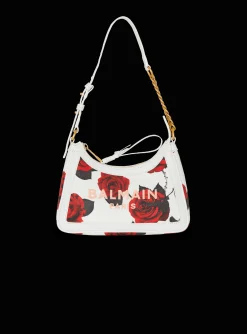 Canvas B-Army Shoulder Bag With A Roses Print-Balmain Store