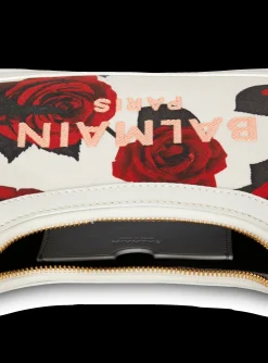 Canvas B-Army Shoulder Bag With A Roses Print-Balmain Store
