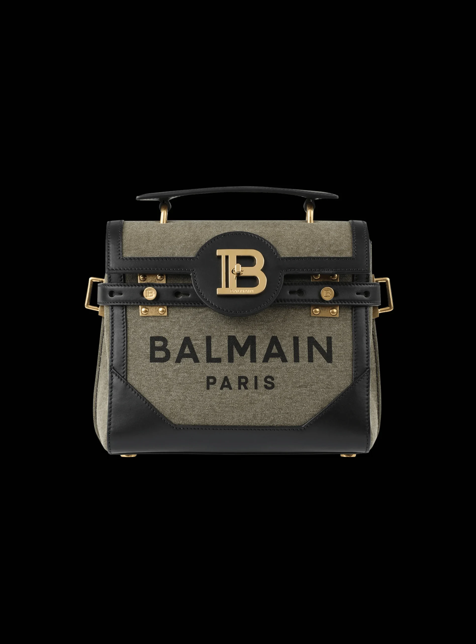 Canvas B-Buzz 23 Bag With Leather Panels-Balmain Cheap