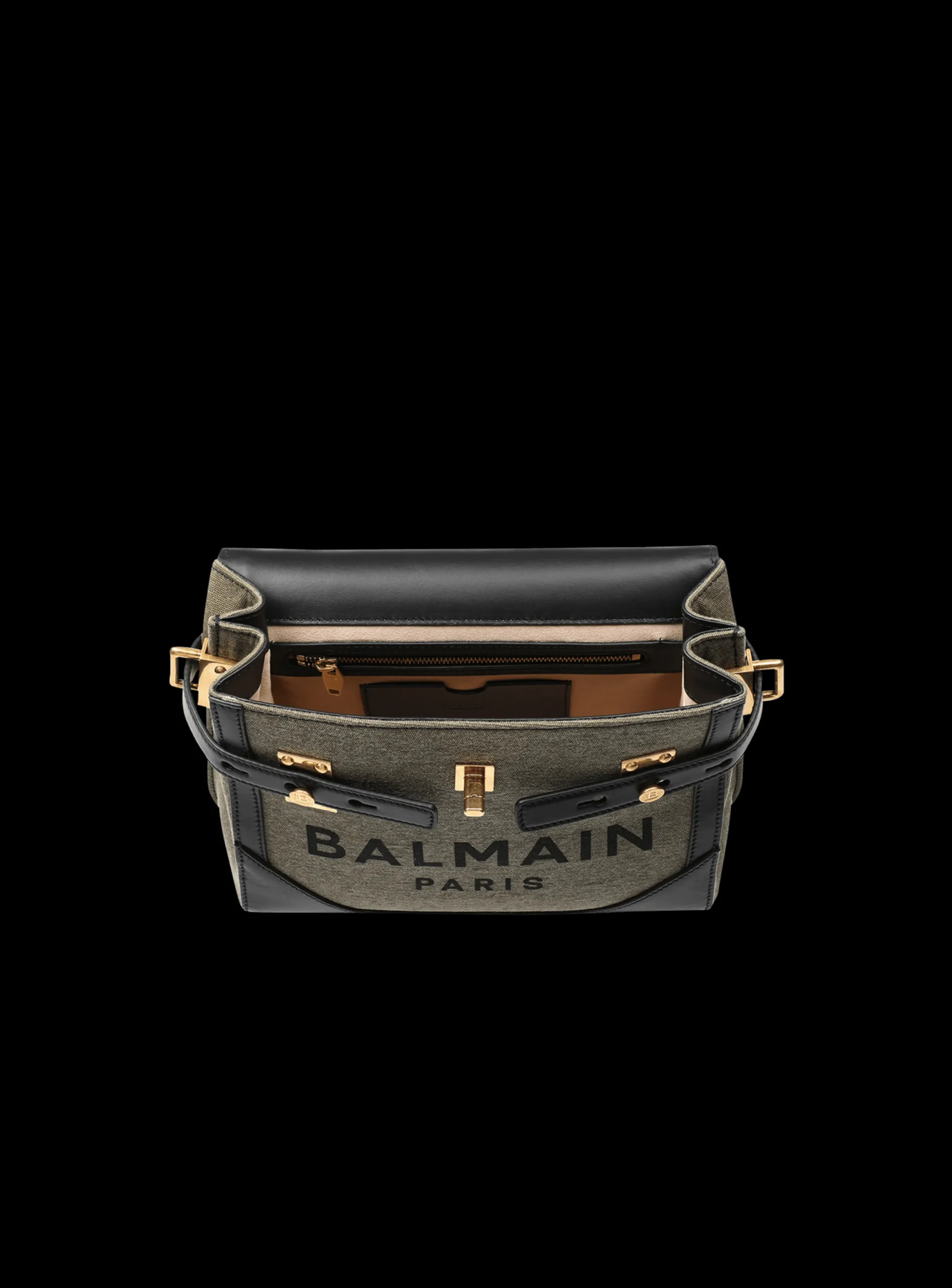 Canvas B-Buzz 23 Bag With Leather Panels-Balmain Cheap