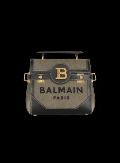 Canvas B-Buzz 23 Bag With Leather Panels-Balmain Sale