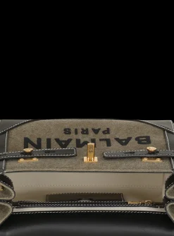 Canvas B-Buzz 23 Bag With Leather Panels-Balmain Sale
