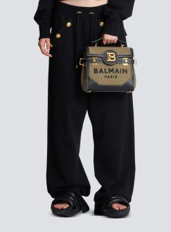 Canvas B-Buzz 23 Bag With Leather Panels-Balmain Sale