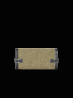Canvas B-Buzz 23 Clutch Bag With Leather Panels-Balmain Fashion