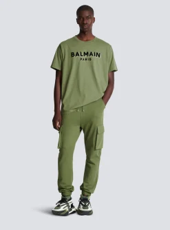 Cargo Joggers With Paris Print-Balmain Shop