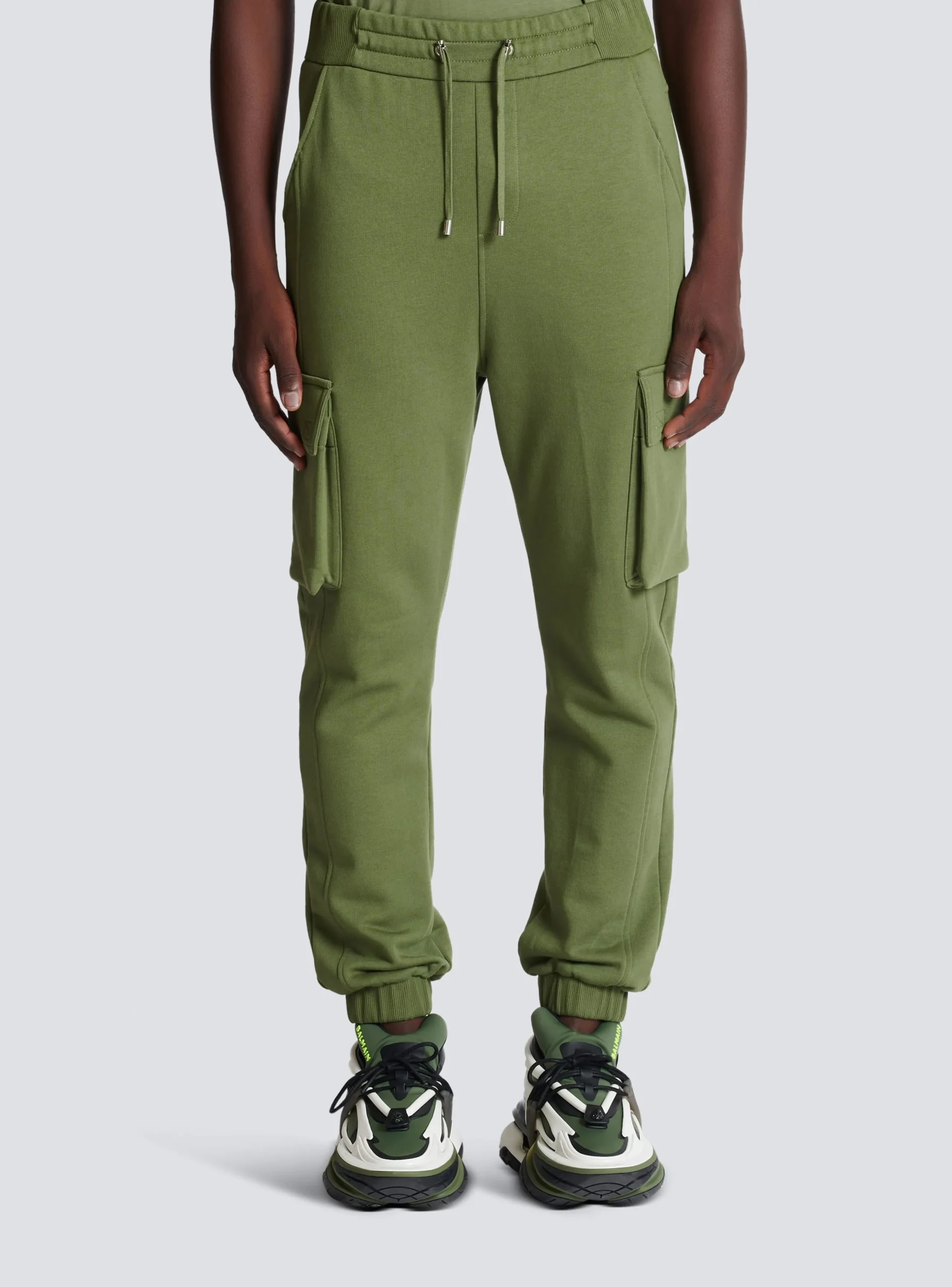 Cargo Joggers With Paris Print-Balmain Shop