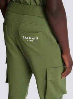 Cargo Joggers With Paris Print-Balmain Shop