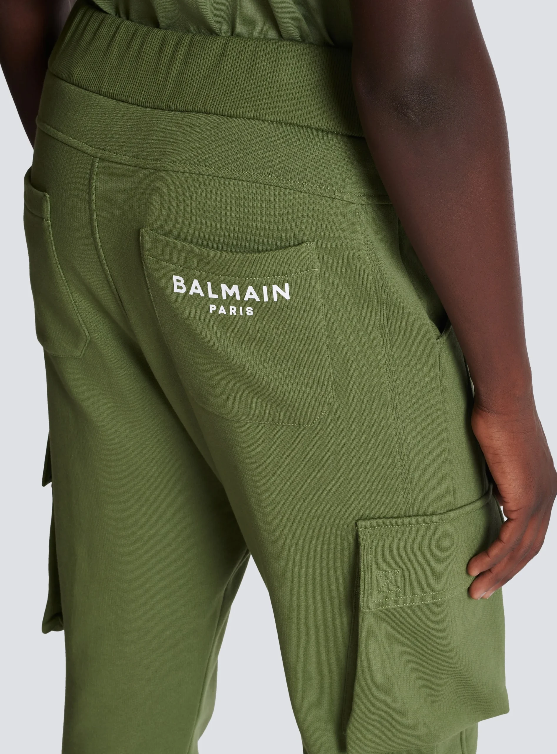 Cargo Joggers With Paris Print-Balmain Shop