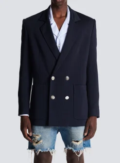 Casual Mini Monogram Blazer-Balmain Fashion