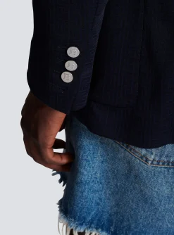 Casual Mini Monogram Blazer-Balmain Fashion