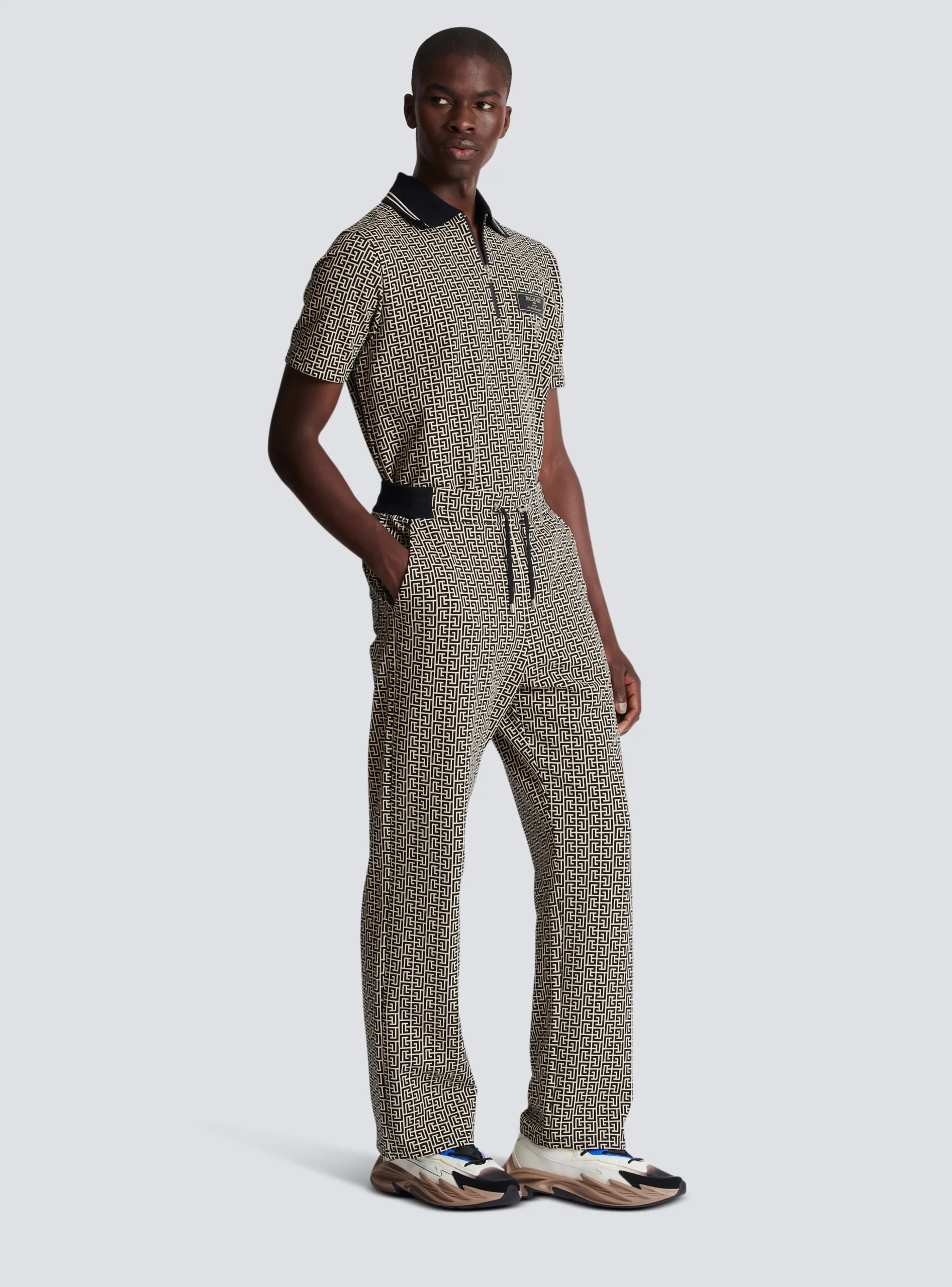 Casual Monogram Jacquard Trousers-Balmain Cheap