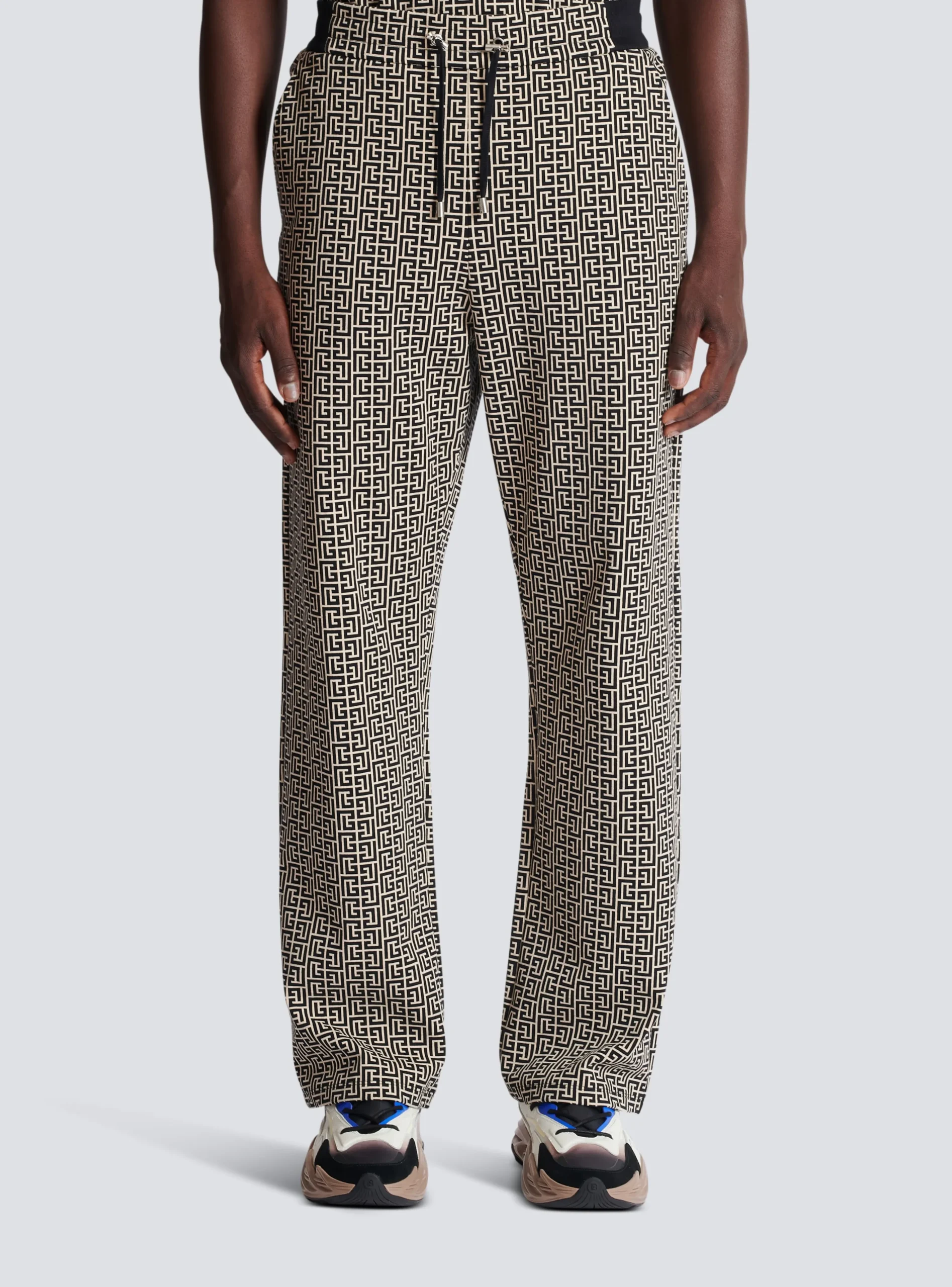 Casual Monogram Jacquard Trousers-Balmain Cheap