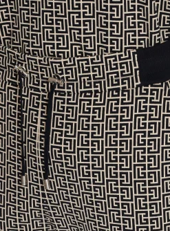 Casual Monogram Jacquard Trousers-Balmain Cheap