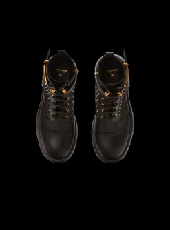 Charlie Monogram Jacquard And Leather Ranger Boots-Balmain Flash Sale