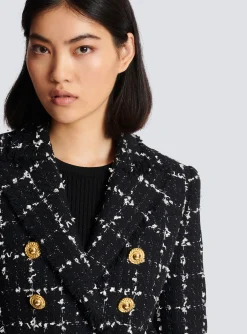 Check Tweed 6-button Jacket-Balmain Flash Sale