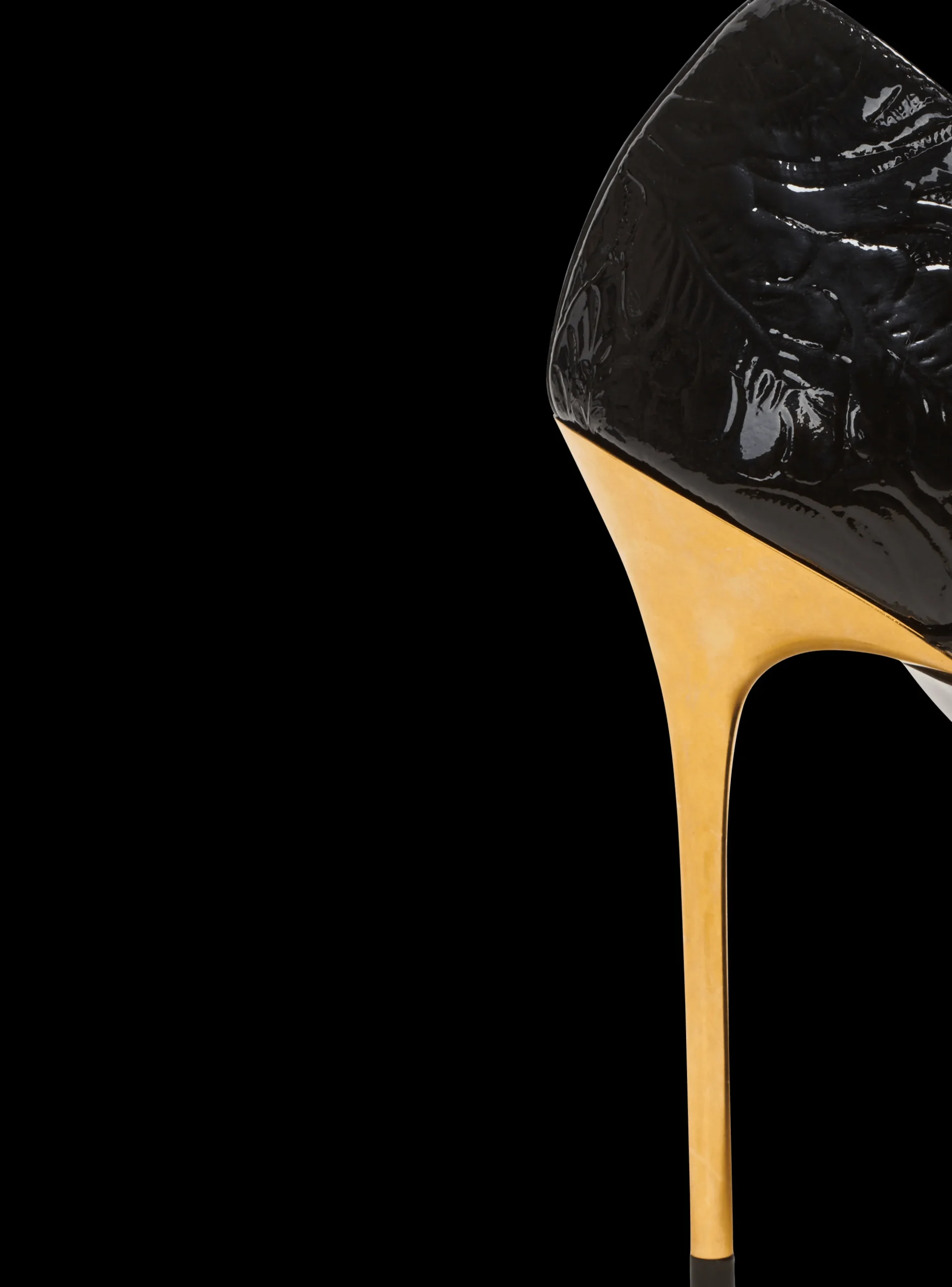 Clara Western Patchwork Patent Leather Pumps-Balmain Online