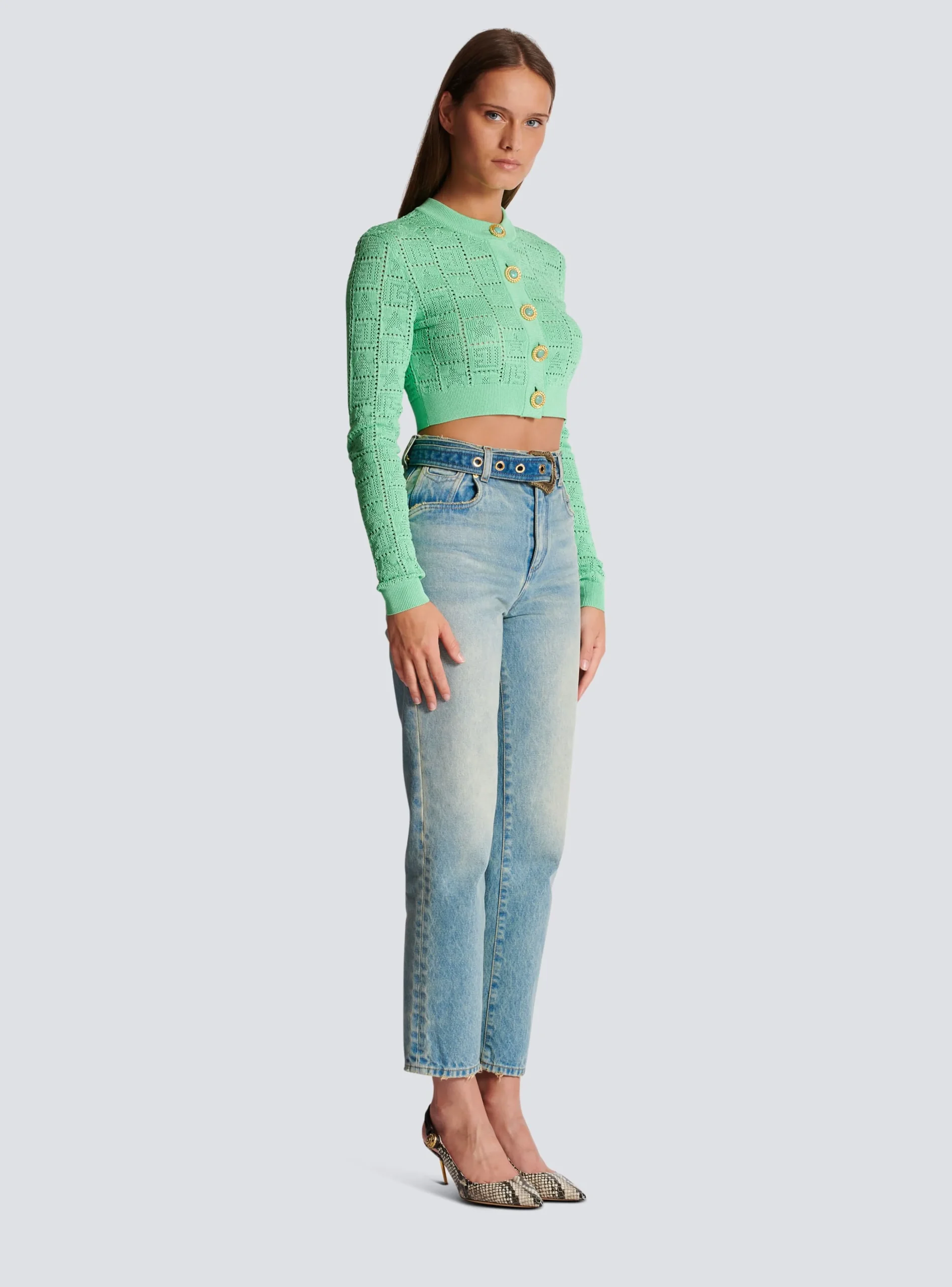Classic Belted Jeans-Balmain Best Sale