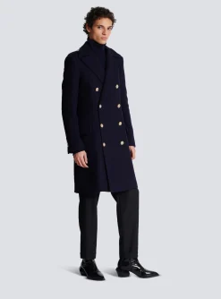 Coat In Felted Double-faced Wool-Balmain Store