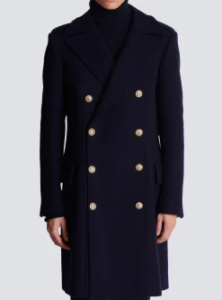 Coat In Felted Double-faced Wool-Balmain Store
