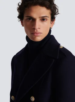 Coat In Felted Double-faced Wool-Balmain Store