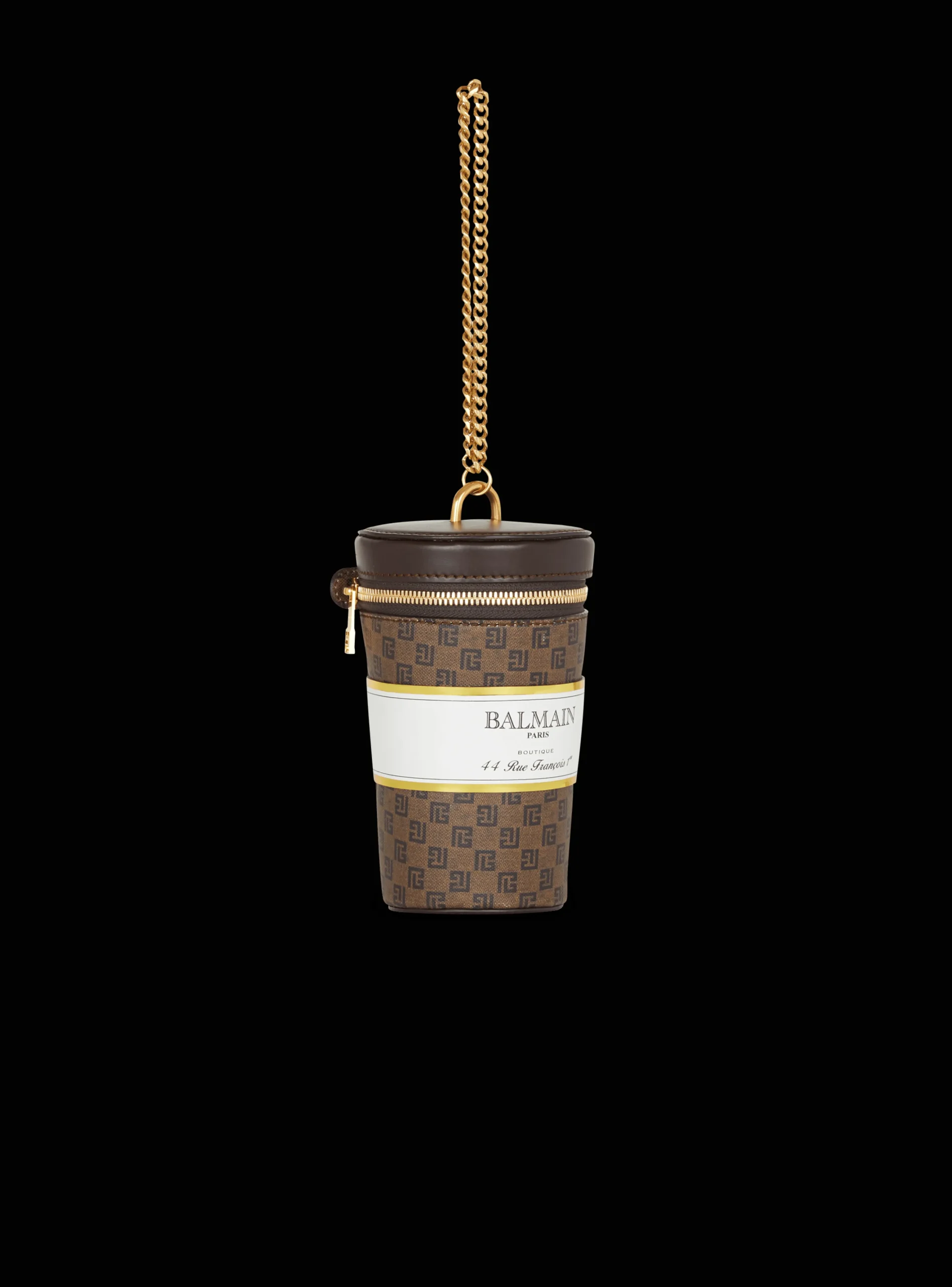 Coffee Cup Minaudière In Mini Monogram Canvas-Balmain Sale