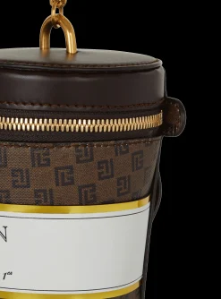Coffee Cup Minaudière In Mini Monogram Canvas-Balmain Sale