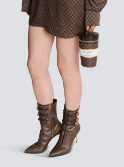 Coffee Cup Minaudière In Mini Monogram Canvas-Balmain Sale