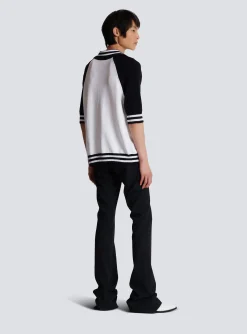 College Baseball PB Signature Knit Polo Shirt-Balmain Store