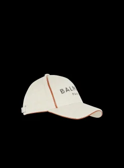 Cotton B-Army Cap With Logo-Balmain Best Sale