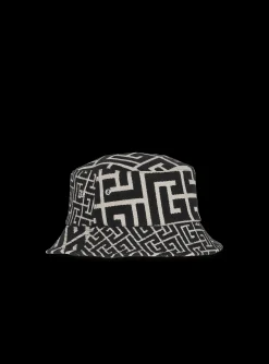 Cotton Canvas Bucket Hat With Paris Logo-Balmain Hot