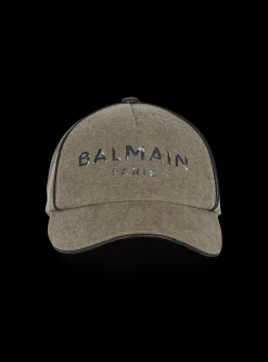 Cotton Canvas Cap With Paris Logo-Balmain New