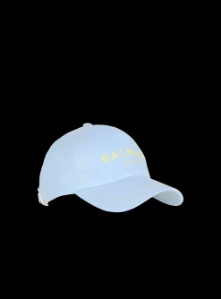 Cotton Cap With Paris Embroidery-Balmain New