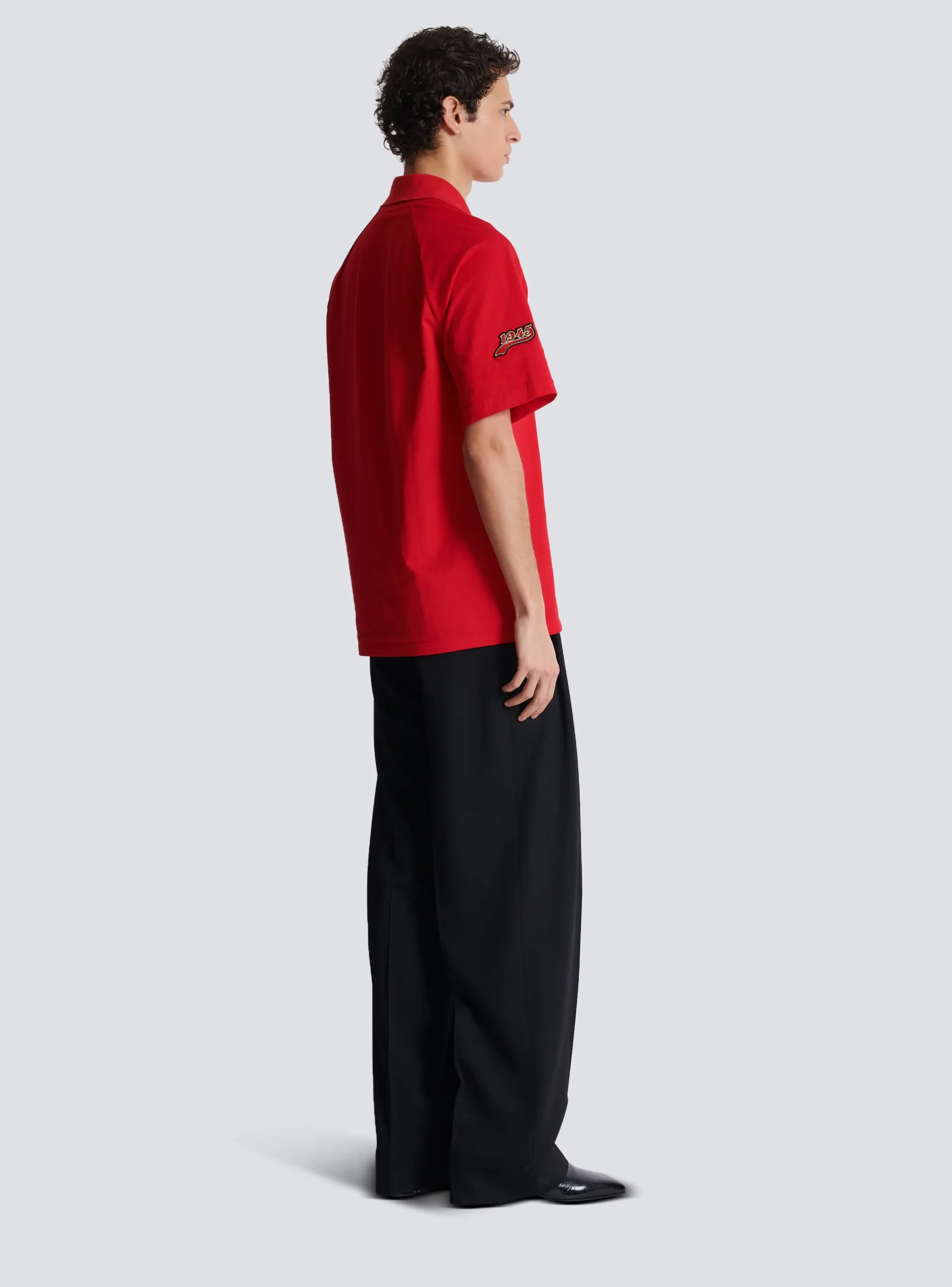 Cotton Piqué Polo Shirt With Racing Embroidery-Balmain Best