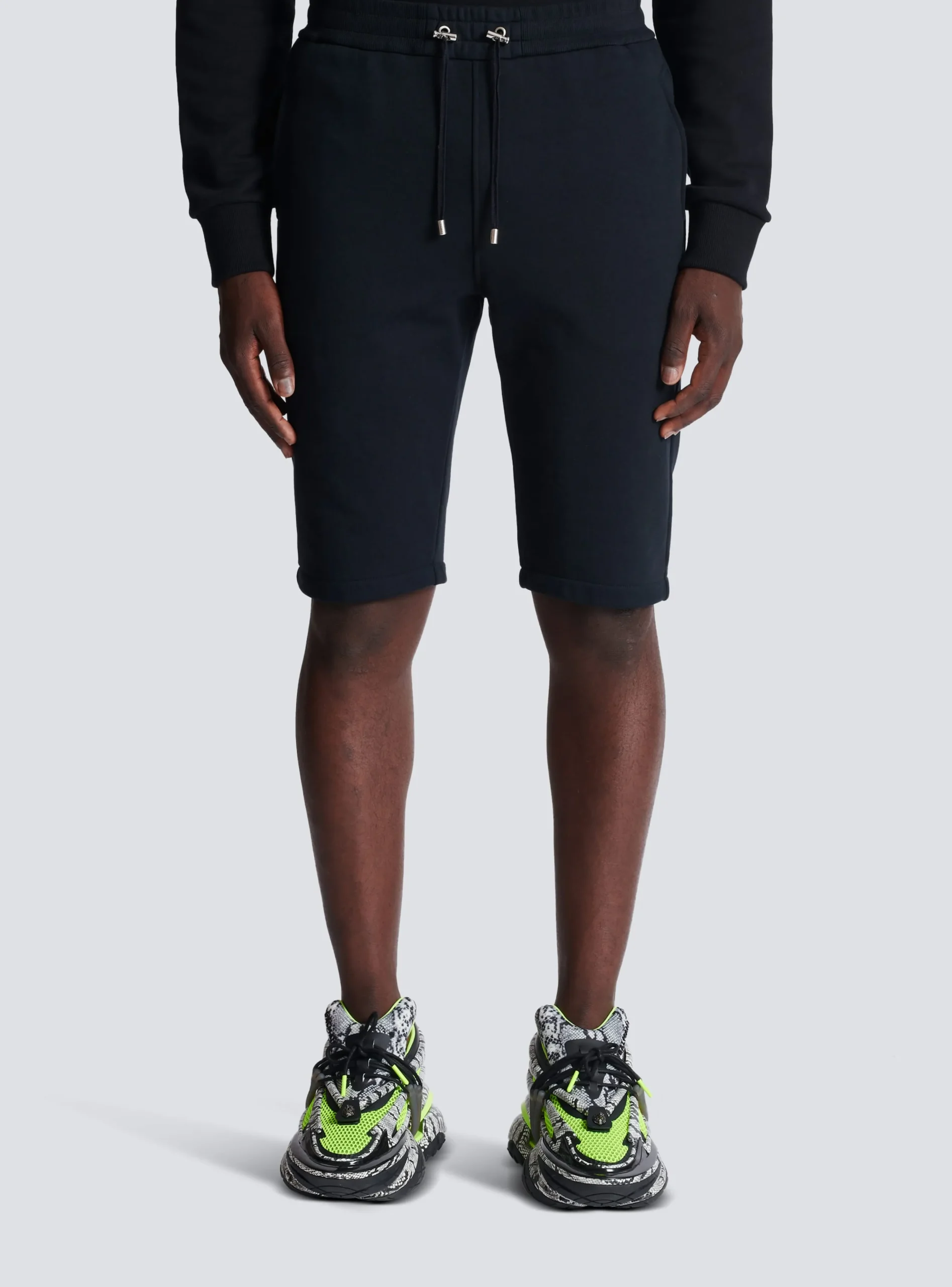 Cotton Shorts With Flocked Paris Logo-Balmain Best Sale