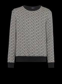 Cotton Sweatshirt With Monogram-Balmain Flash Sale