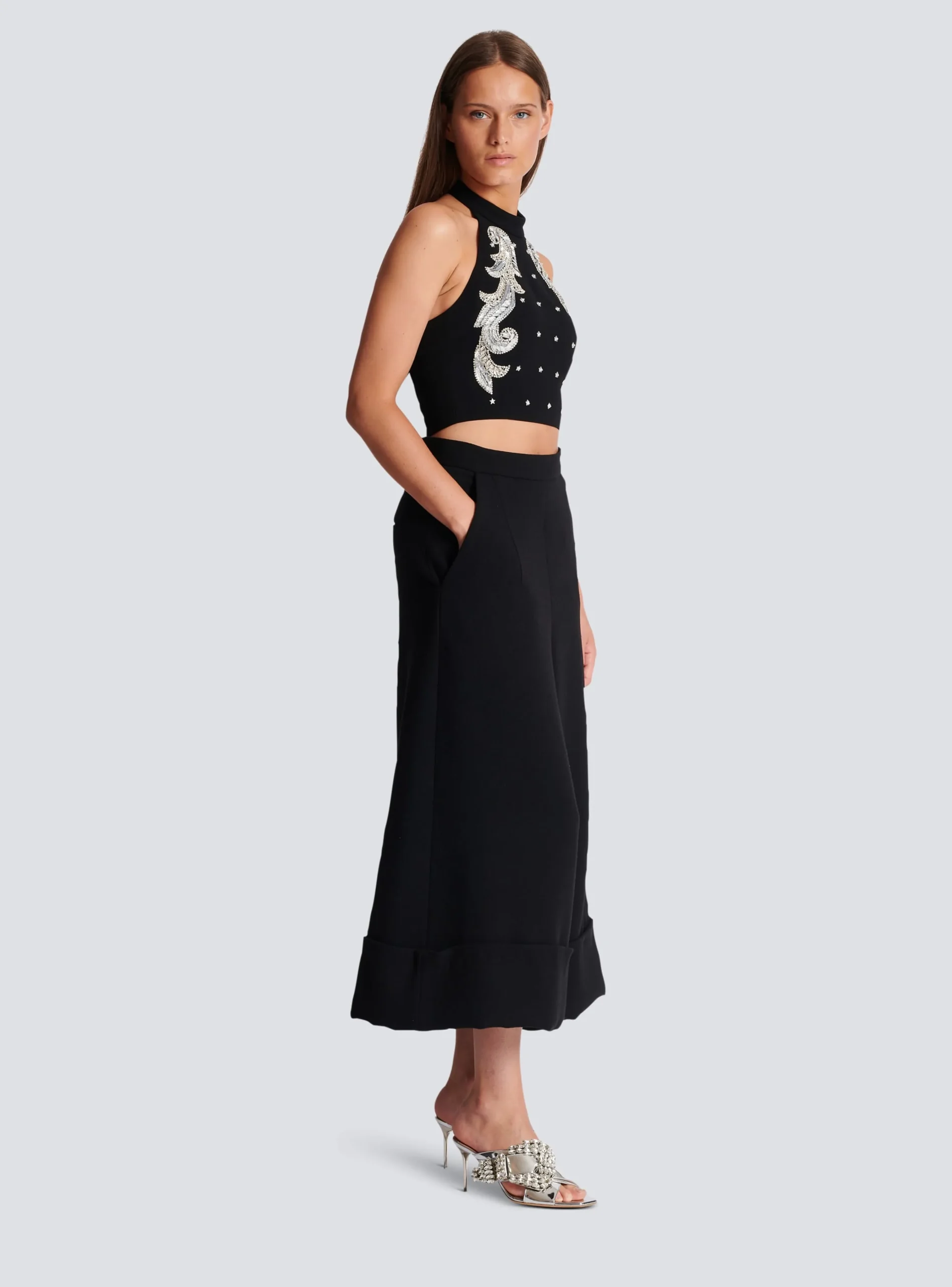 Crepe Culotte Skirt-Balmain Sale