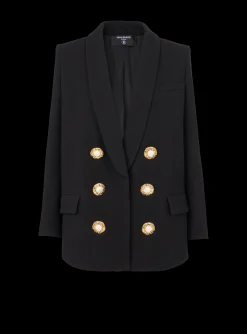 Crepe Jacket With A Shawl Collar-Balmain Cheap