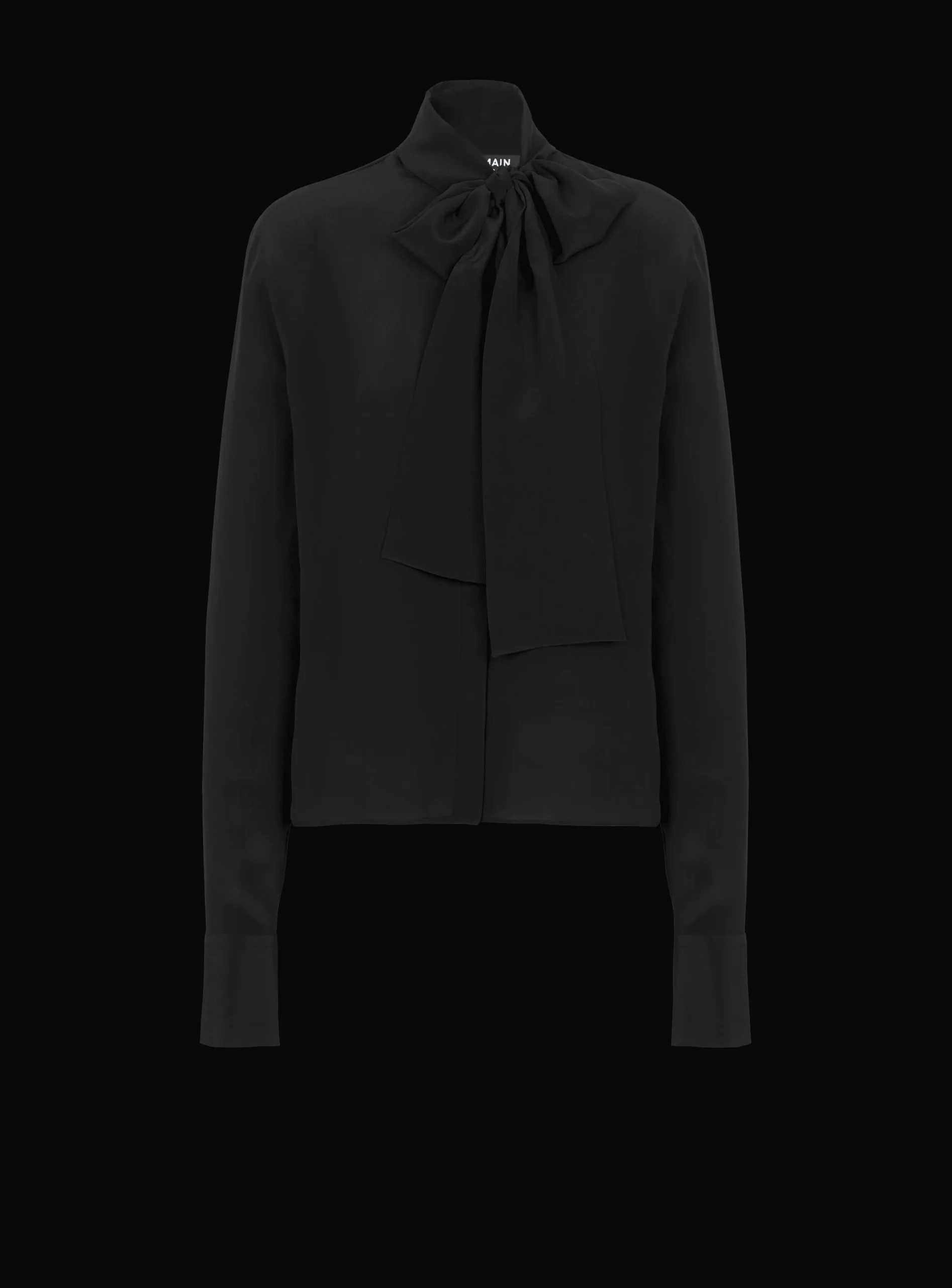 Crepe Shirt With Bow Collar-Balmain Store