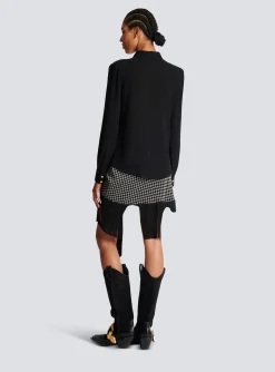 Crepe Shirt With Golden Buttons-Balmain Sale