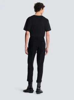Crepe Straight-cut Trousers-Balmain Clearance