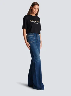 Cropped Paris T-shirt-Balmain Hot