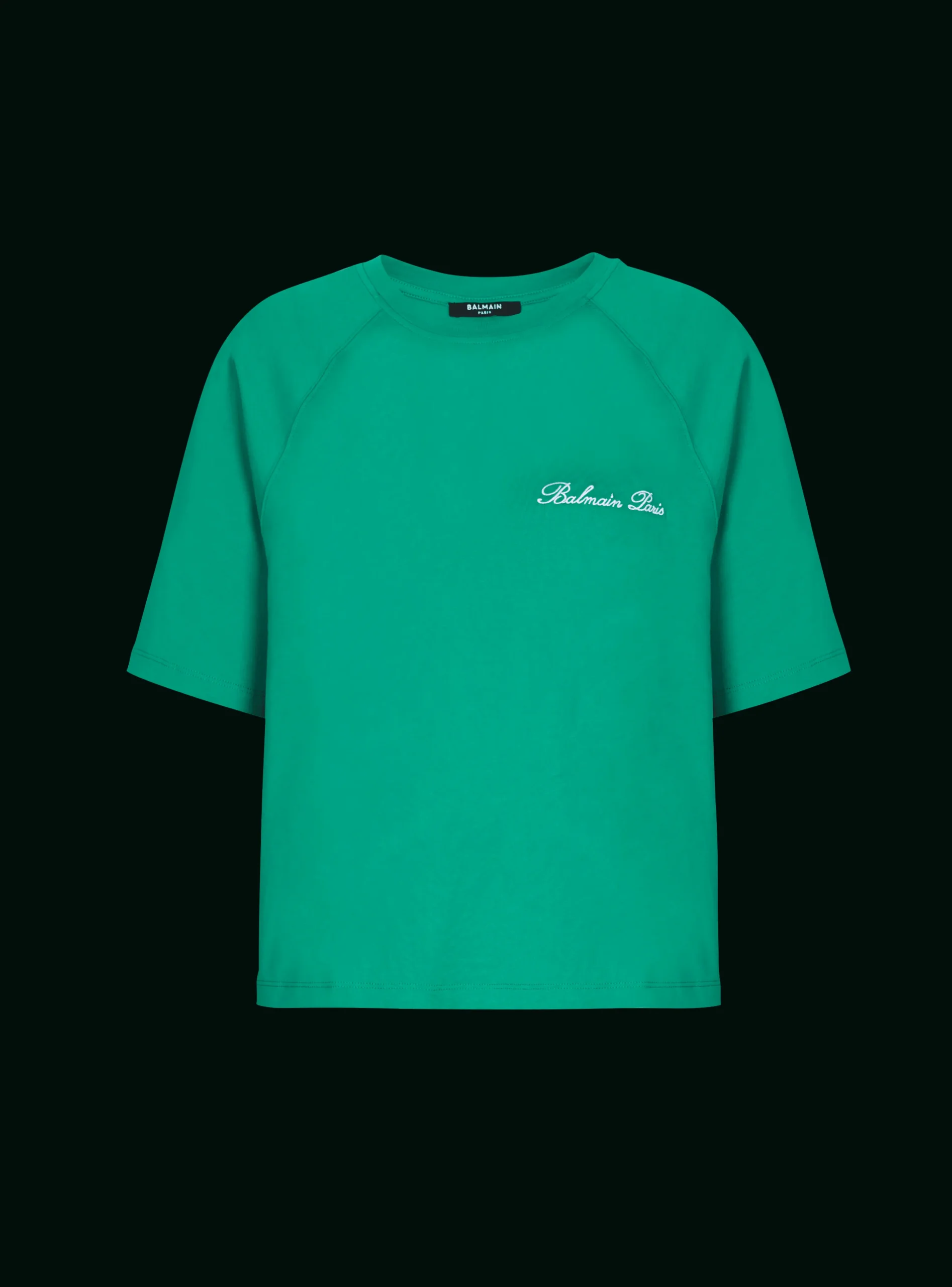 Cropped Signature T-shirt-Balmain Hot