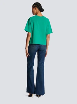 Cropped Signature T-shirt-Balmain Hot