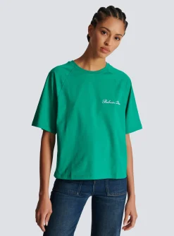 Cropped Signature T-shirt-Balmain Hot